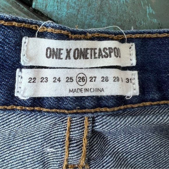 One Teaspoon Rollers Low Waist Long Rise Festival Shorts Size 26 - Picture 13 of 13